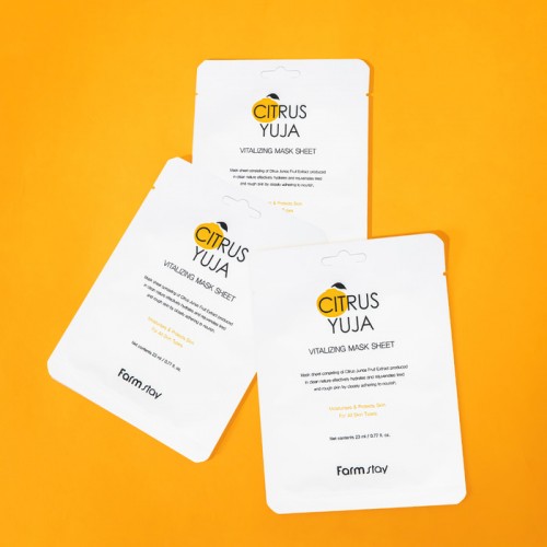 Farmstay Citrus Yuzu Vitalizing Mask Sheet (5er Packung)