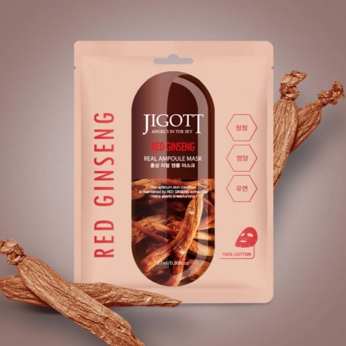 JIGOTT Red Ginseng Real Ampoule Mask