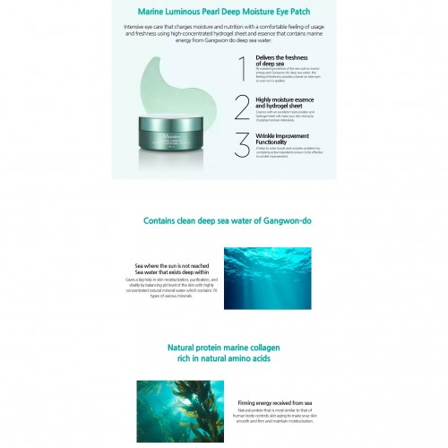 JMsolution Marine Luminous Pearl Deep Moisture Eye Patch Pearl 60 Patches (30 Pairs)